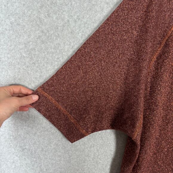 Lane Bryant Sweater 18 20 Burgundy Sequin Metallic Shimmery Stretch Copper Comfy - Picture 5 of 10